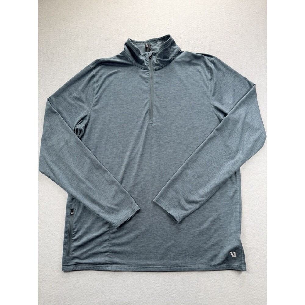 Vuori Ease Performance Half Zip 2.0 Pullover Shirt Men’s Large Blue Heather
